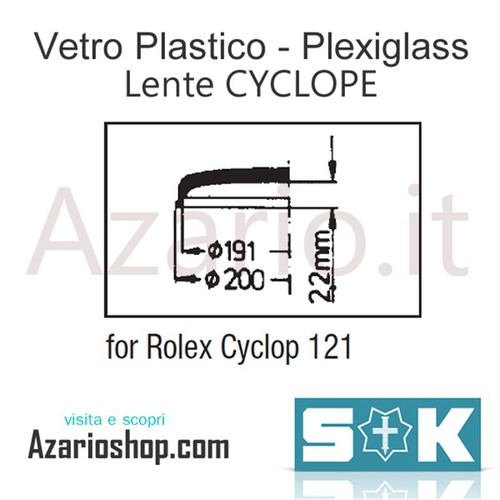 Vetro cyclope 121 plexi rolex - cyclope,