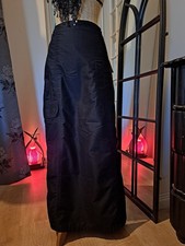 Jupe longue noire style cargo