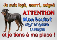 plaque attention au chien
