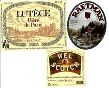 3 étiquettes Bières.Originales.