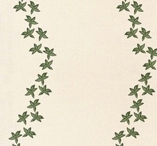 OTTOLINE CURTAIN FABRIC "GUIRLANDE - GREEN" 3.8 METRES 100% LINEN