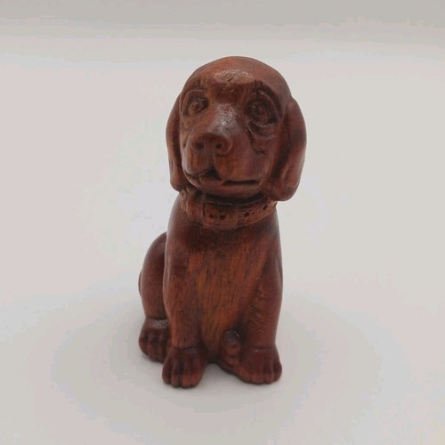 Figurine chien bois - figurine,