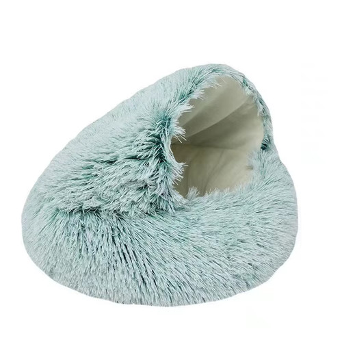 Lit rond peluche douce pour - lit,