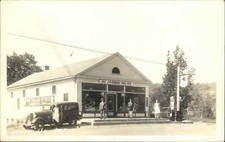 GRANVILLE MASS MA RPPC JM Gibbons & Sons GROCERY STORE SOCONY GAS PUMPS