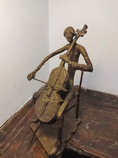 Statue Violoncelle Bronze