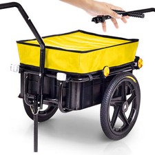 Remorque de Vélo Chariot de Transport Bagages Cargo Trailer Bâche 60kg 70L Neuf