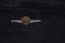 ANTIQUE VIRGIN MARIE CAMEE JEWELRY BROOCH