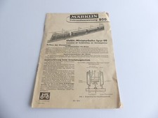 MARKLIN NOTICE POUR COFFRET