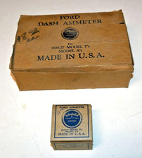 Vint. Ford "Midget" Ammeter in Box Fits 1926-27 Model T's & All A's + Dealer Box