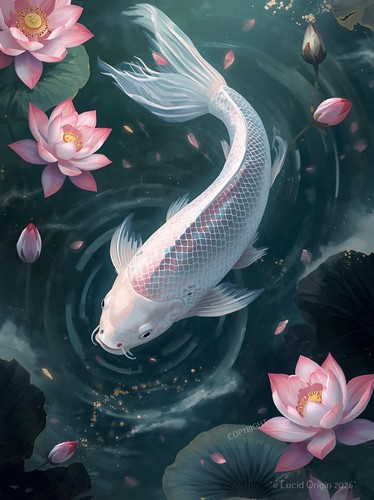 Japon carpe koi - japon, nacrée
