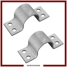 2 Colliers de Mât Ø 42 mm en Acier pour Fixation Mât d'Antenne SAT & TNT