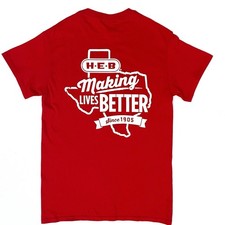 HEB Texas Grocery Store Employee Uniform Making Lives Better T-Shirt S