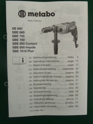 Metabo hammer drill driver - drill,