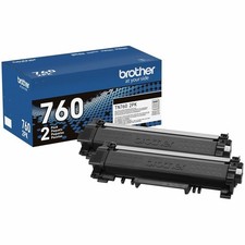 Brother TN760 Original High Yield Laser Toner Cartridge - Twin-pack - Black