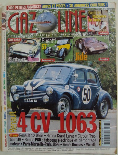 Revue automobile gazoline - revue, "gazoline"