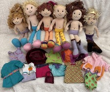 Groovy Girls 5 Dolls ManhattanToys +Dreamtastic Doll Plush And Clothes Lot