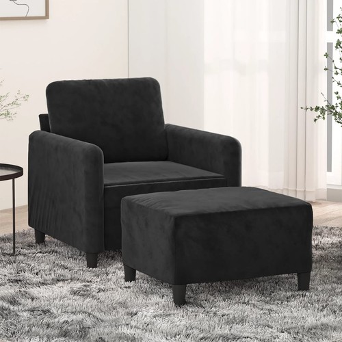 Fauteuil avec repose - -pied, gris