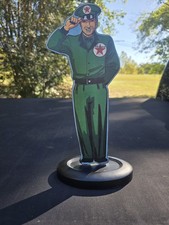 Texaco Gas Station Attendant Metal Sign 13" tall by 6" wide oil signage