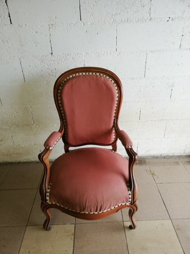 Fauteuil vieux rose style - fauteuil,