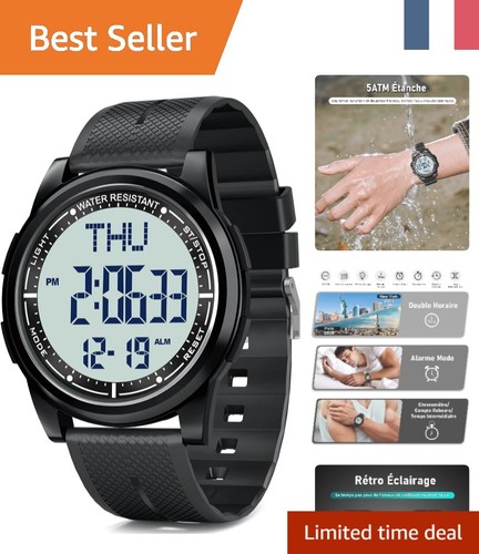 Montre digitale étanche 50m - Étanche,