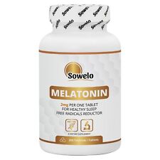 Melatonin 2mg Tablets – Sleep Aid, Relaxation & Nighttime Recovery – Sowelo