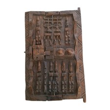 statue sculpture wood African attic door Dogon Mali. Carved Plaque 