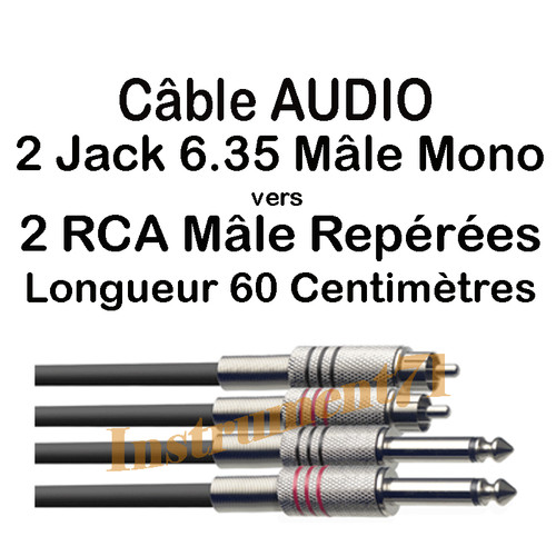 Câble jack mono mâle - câble,