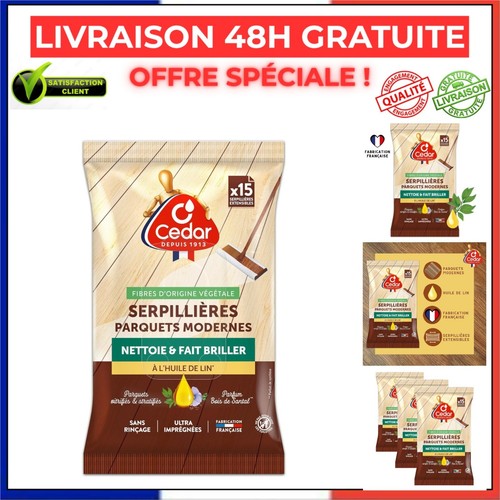 Lingettes parquet cedar x15 - lingettes,
