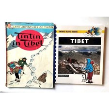 Hergé Tintin in Tibet , The Adventures of Tintin AND TINTIN'S TRAVEL DIARIES Lot
