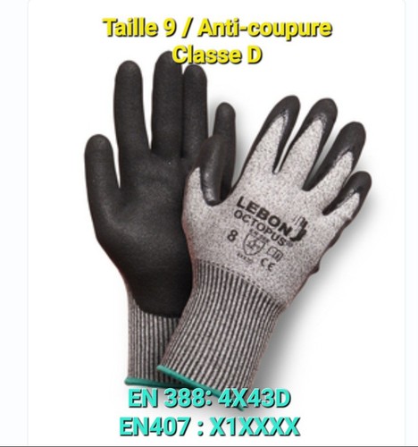 Gants anti coupure niveau - coupure, d