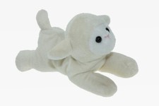 Doudou Mouton Mâle Peluche Couché Mignon Longueur 17 Cm Blanc