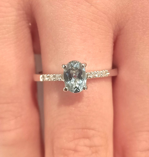 Bague blanc ct 750 - bague,