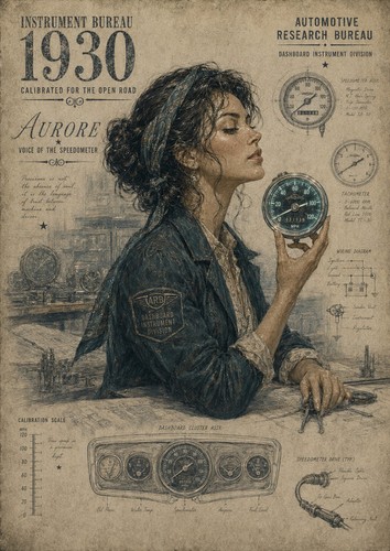 Affiche mécanicienne - a4,