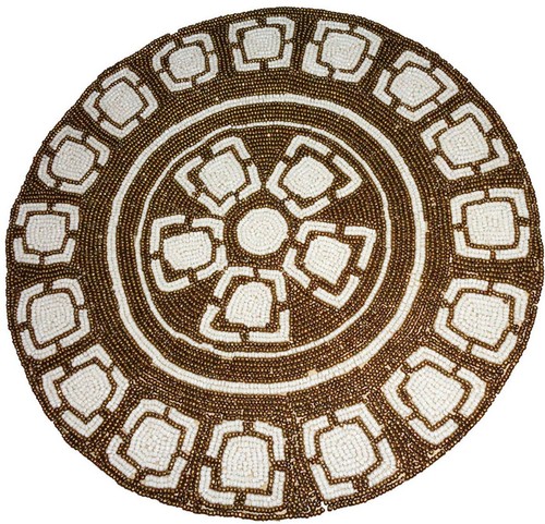 Hand beaded and - glass, &