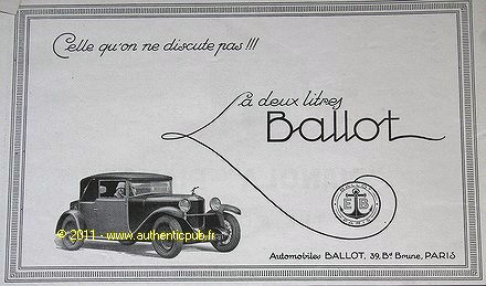 Publicite automobile ballot - automobile,