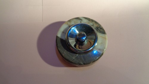 Sonnette ronde marbre breche - sonnette,