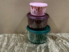 Tupperware New UNIQUE Set 3 Christmas 2024 One Touch Canisters Nutcracker Theme