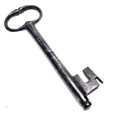 old 18th-19th century key key lock wrought iron ring frog thigh