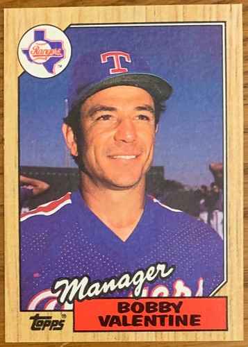 Bobby valentine 1987 topps - bobby, valentine,