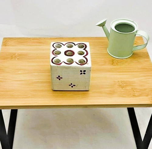 Ancien pot crayon cube - ancien,