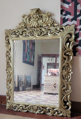 Grand miroir doré - , et