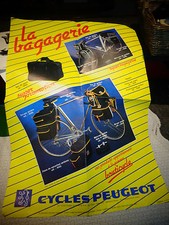 Old Peugeot cycle poster LA BAGAGERIE baggage la bouticycle hiking bike