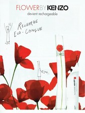 Publicité Advertising 099  2009   parfum Flower by Kenzo rechargeable eco conçue