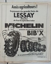 1978 Michelin BIB'X tractor tire advertisement on newspaper