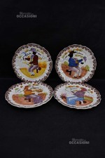 Ensemble De 4 Assiettes 4 Saisons 1870 De Bassano Diamètre 26Cm