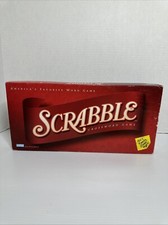2001 HASBRO SCRABBLE BOARD GAME - Complete - Box Open - Pieces Never Used!