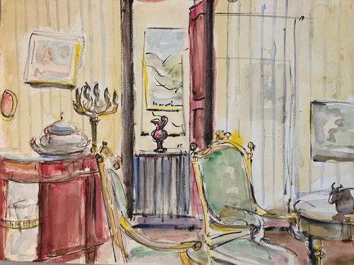 Belle peinture 1950 papier - belle,