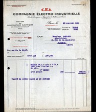 PARIS (XVII°) FACTORY de FOURCHAMBAULT (58) electric motors "C.E.I." en 1930