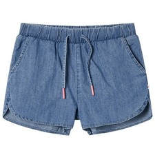 Short pour Enfants Vêtement Cordon de Serrage Poche Tout-petits Bleu Denim 128 v