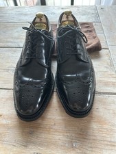 Church's Grafton Black Leather Derby Wingtip Brogue Luxury Shoes UK 10 F 73 last